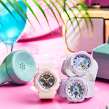 Casio Baby-G Digital-Analogue Purple Resin Strap Women Watch BA-110XPM-6ADR