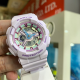Casio Baby-G Digital-Analogue Purple Resin Strap Women Watch BA-110XPM-6ADR