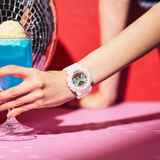 Casio Baby-G Digital-Analogue Purple Resin Strap Women Watch BA-110XPM-6ADR