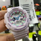 Casio Baby-G Digital-Analogue Purple Resin Strap Women Watch BA-110XPM-6ADR