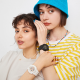 Casio Baby-G Digital-Analogue White Resin Strap Women Watch BA-110XRG-7ADR