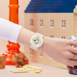 Casio Baby-G Digital-Analogue White Resin Strap Women Watch BA-110XSW-7ADR