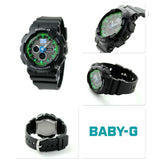 CASIO QUARTZ ANALOG-DIGITAL RESIN STRAP WOMEN'S WATCH BA-120-1BDR-P