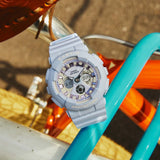 Casio Baby-G Digital-Analogue Blue Resin Strap Women Watch BA-130WP-2ADR-P