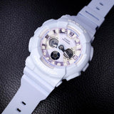 Casio Baby-G Digital-Analogue Blue Resin Strap Women Watch BA-130WP-2ADR-P