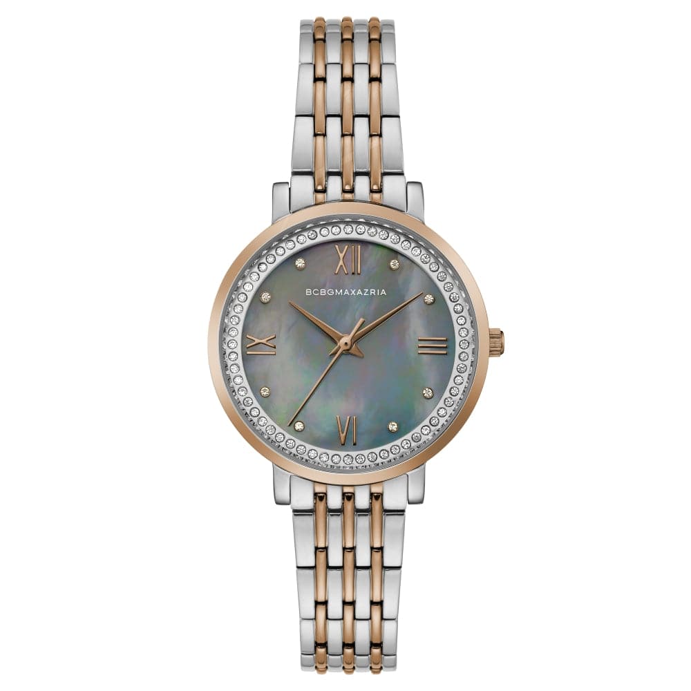 BCBGMAXAZRIA QUARTZ TWO TONE STAINLESS STEEL BG50665002 WOMEN'S WATCH - H2 Hub Watches