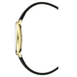 BCBGMAXAZRIA QUARTZ ROSE GOLD STAINLESS STEEL BG50668003 BLACK LEATHER STRAP WOMEN'S WATCH - H2 Hub Watches