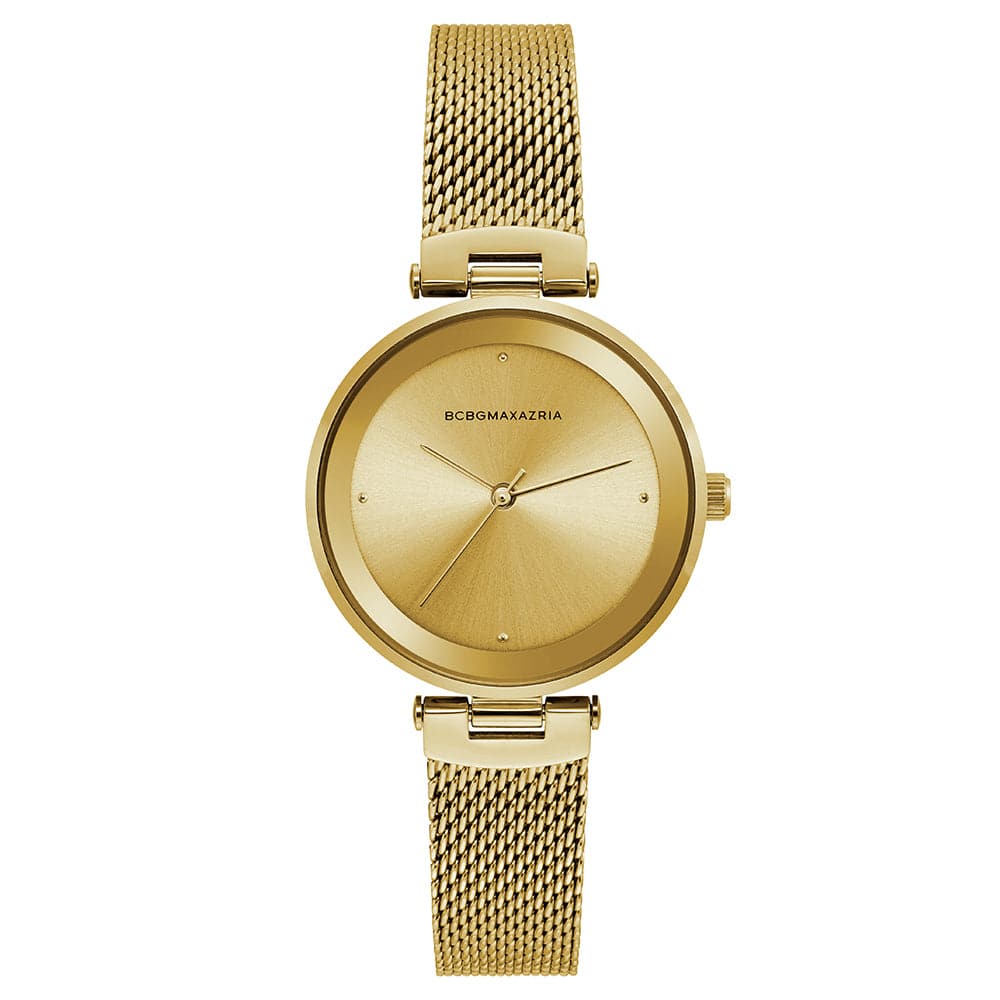 BCBGMAXAZRIA QUARTZ GOLD MESH BG50671002 WOMEN'S WATCH - H2 Hub Watches