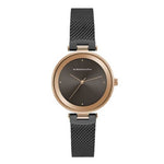 BCBGMAXAZRIA QUARTZ ROSE GOLD STAINLESS STEEL BG50671004 BLACK MESH STRAP WOMEN'S WATCH - H2 Hub Watches