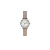 BCBGMAXAZRIA SILVER STAINLESS STEEL BG50674001 BROWN LEATHER STRAP WOMEN'S WATCH - H2 Hub Watches