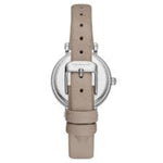 BCBGMAXAZRIA SILVER STAINLESS STEEL BG50674001 BROWN LEATHER STRAP WOMEN'S WATCH - H2 Hub Watches
