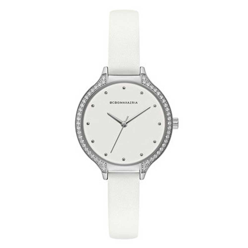 BCBGMAXAZRIA BG50678002 WHITE LEATHER STRAP WOMEN'S WATCH - H2 Hub Watches