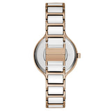 BCBGMAXAZRIA QUARTZ ROSE GOLD STAINLESS STEEL BG50678006 WHITE CERAMIC STRAP WOMEN'S WATCH