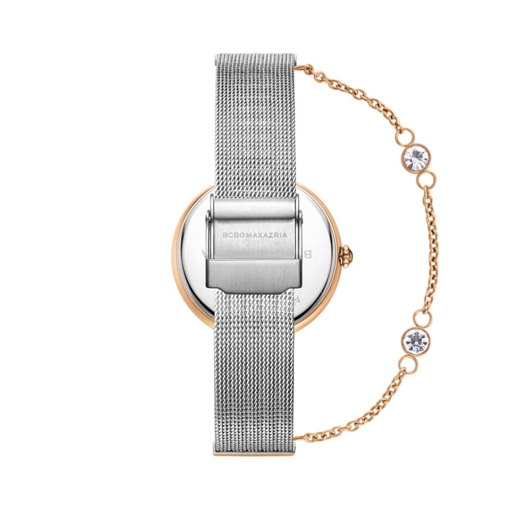 BCBGMAXAZRIA QUARTZ SILVER MESH BG50679002 WOMEN'S WATCH - H2 Hub Watches