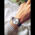 BCBGMAXAZRIA QUARTZ SILVER MINIMALIST LEATHER BG50821001 WOMEN'S WATCH - H2 Hub Watches