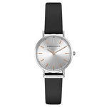 BCBGMAXAZRIA QUARTZ SILVER MINIMALIST LEATHER BG50821001 WOMEN'S WATCH - H2 Hub Watches