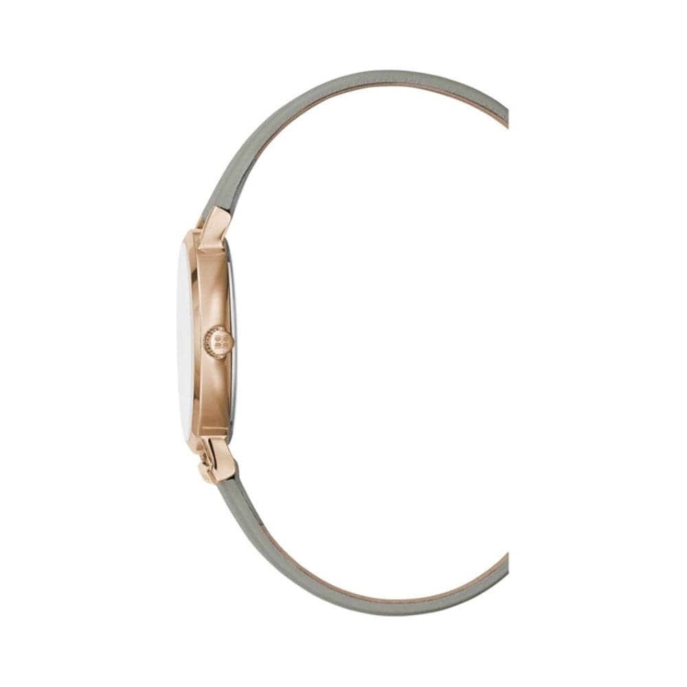 BCBGMAXAZRIA QUARTZ ROSE GOLD GREY LEATHER STRAP BG50821002 WOMEN'S WATCH - H2 Hub Watches