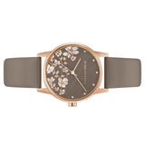 BCBGMAXAZRIA QUARTZ BROWN FLORAL LEATHER BG50827001 WOMEN'S WATCH - H2 Hub Watches