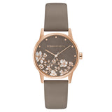 BCBGMAXAZRIA QUARTZ BROWN FLORAL LEATHER BG50827001 WOMEN'S WATCH - H2 Hub Watches