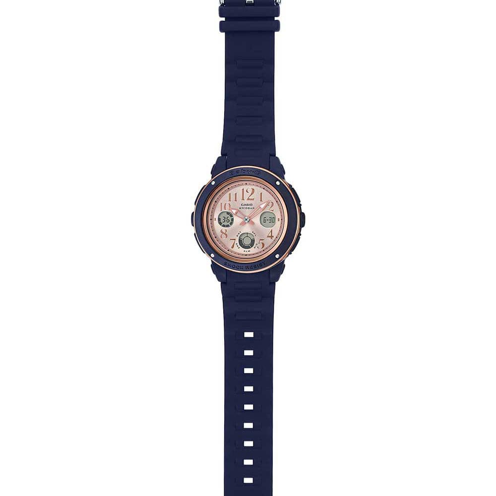 CASIO BABY-G BGA-150PG-2B1DR DIGITAL QUARTZ BLUE RESIN WOMEN'S WATCH - H2 Hub Watches