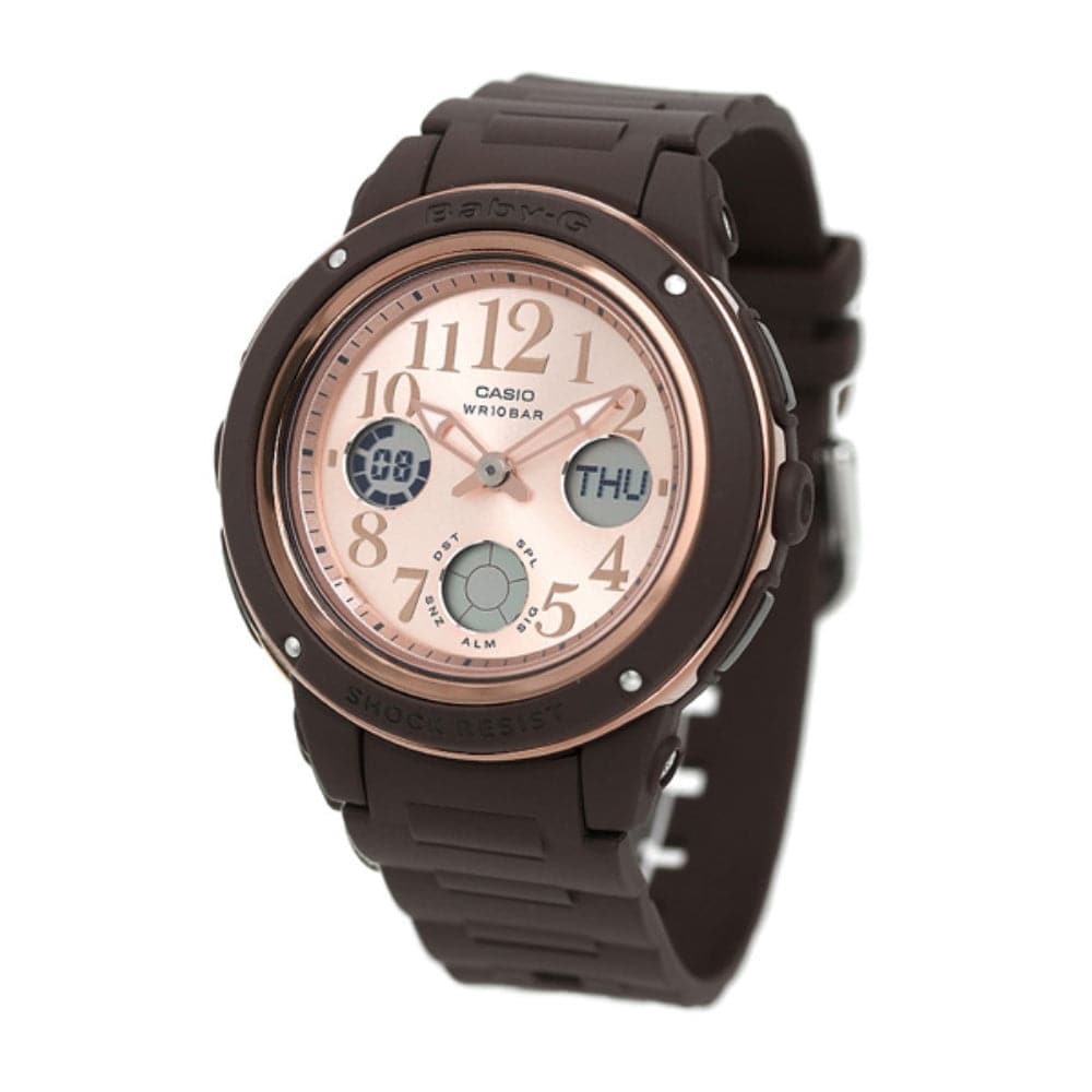 CASIO BABY-G BGA-150PG-5B1DR DIGITAL QUARTZ BROWN RESIN WOMEN'S WATCH - H2 Hub Watches