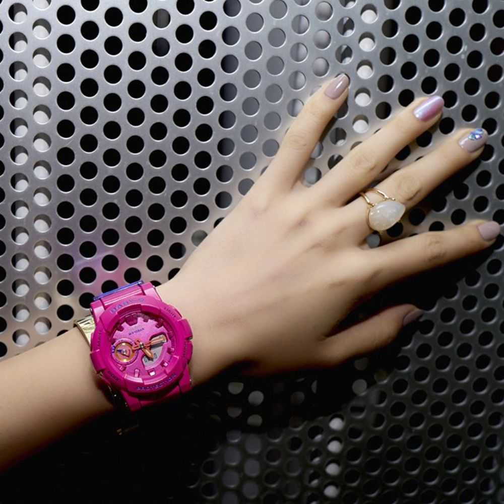 CASIO BABY-G BGA-185FS-4ADR DIGITAL QUARTZ PINK RESIN WOMEN'S WATCH - H2 Hub Watches