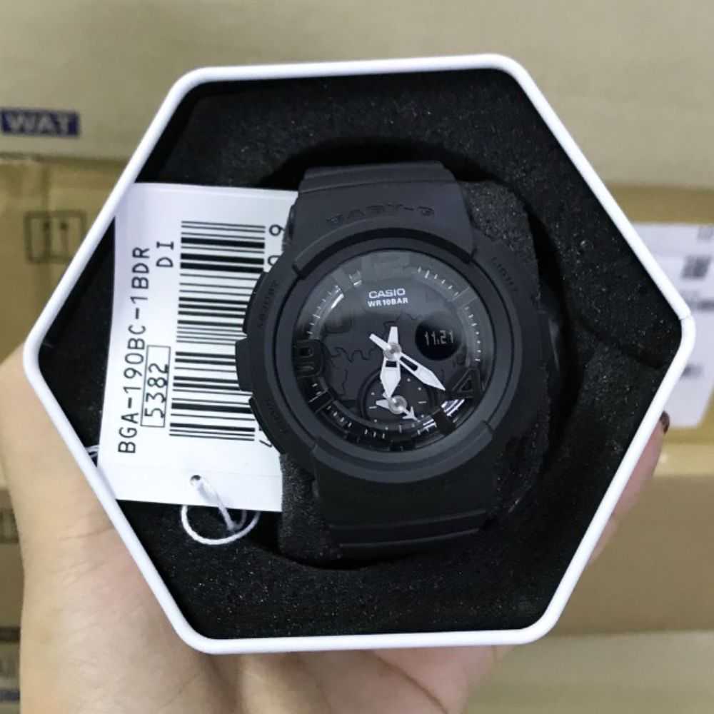 CASIO BABY-G BGA-190BC-1BDR DIGITAL QUARTZ BLACK RESIN WOMEN'S WATCH - H2 Hub Watches