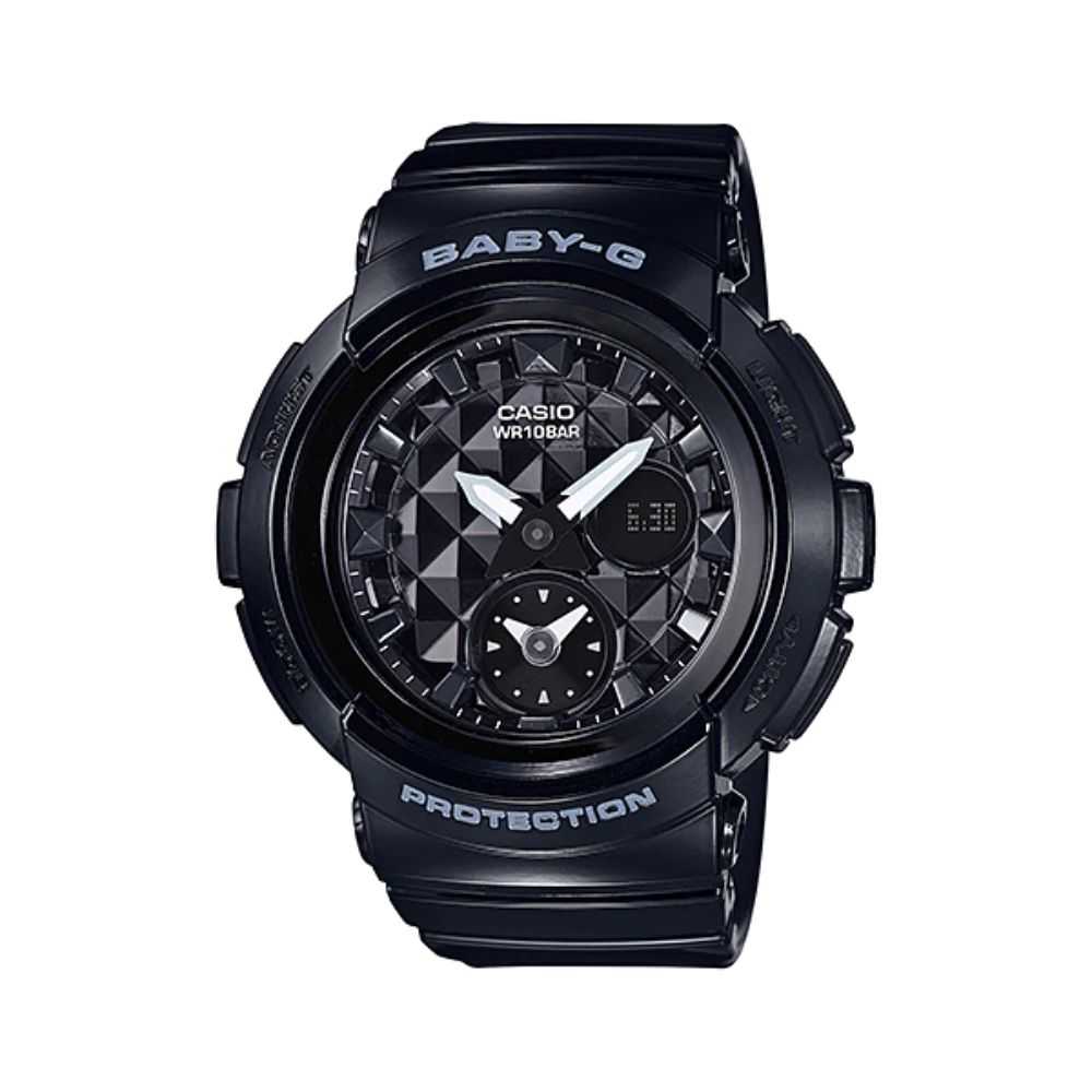 CASIO BABY-G BGA-195-1ADR DIGITAL QUARTZ BLACK RESIN WOMEN'S WATCH - H2 Hub Watches