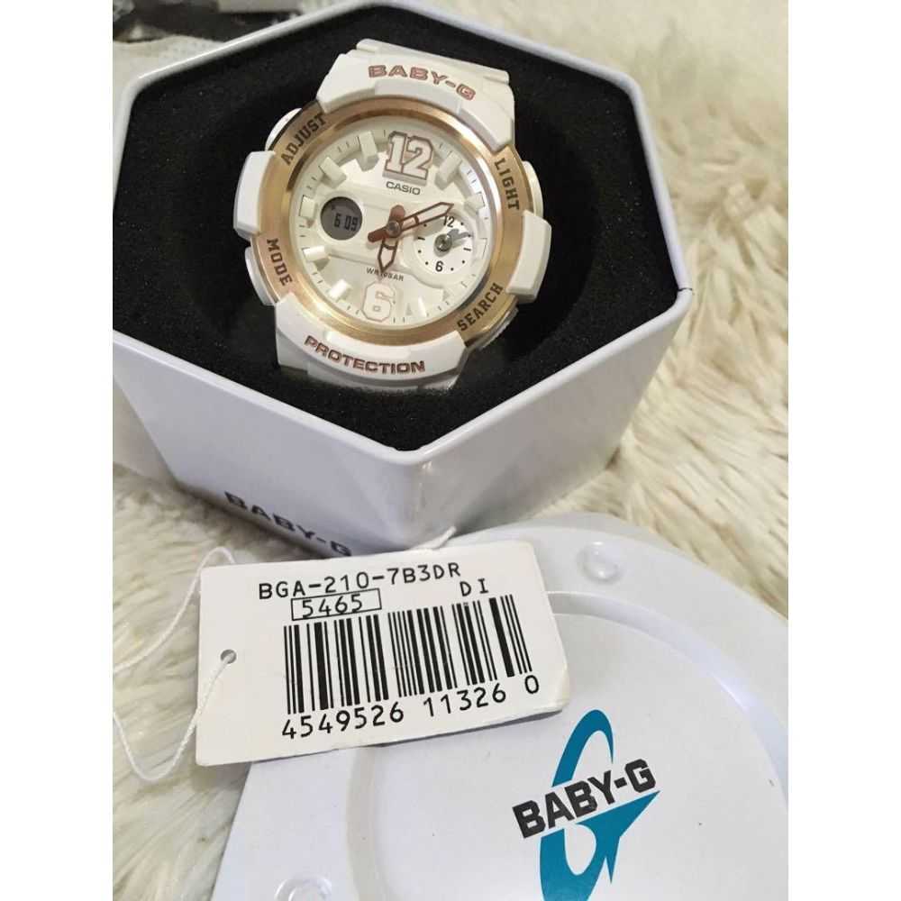 CASIO BABY-G BGA-210-7B3DR DIGITAL QUARTZ WHITE GOLD RESIN WOMEN'S WATCH - H2 Hub Watches