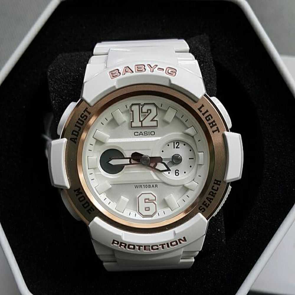 CASIO BABY-G BGA-210-7B3DR DIGITAL QUARTZ WHITE GOLD RESIN WOMEN'S WATCH - H2 Hub Watches