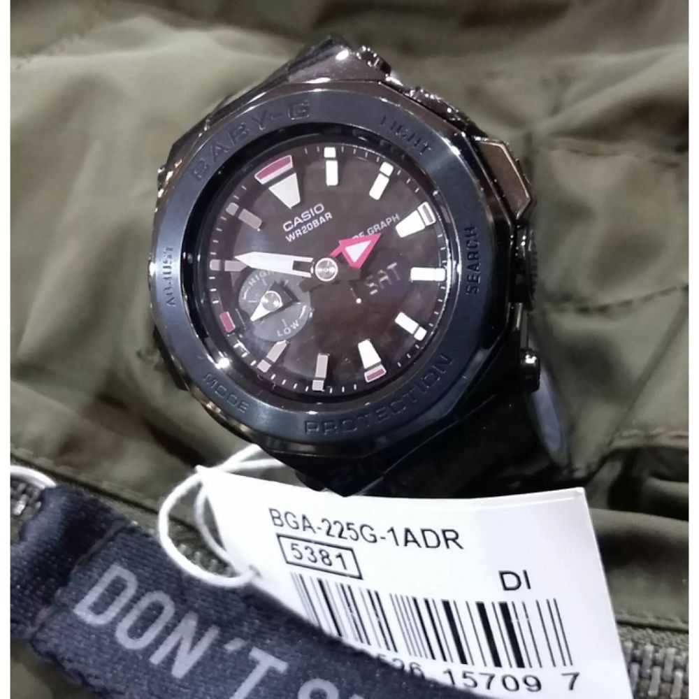 CASIO BABY-G BGA-225G-1ADR DIGITAL QUARTZ BLACK RESIN WOMEN'S WATCH - H2 Hub Watches