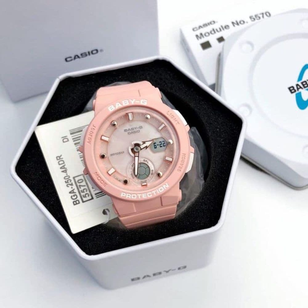 CASIO BABY-G BGA-250-4ADR DIGITAL QUARTZ SALMON RESIN WOMEN'S WATCH - H2 Hub Watches