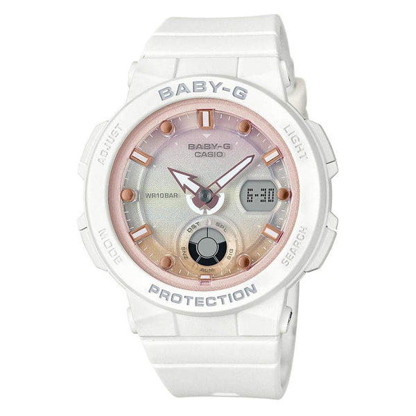 CASIO BABY-G BGA-250-7A2DR DIGITAL QUARTZ WHITE RESIN WOMEN'S WATCH - H2 Hub Watches