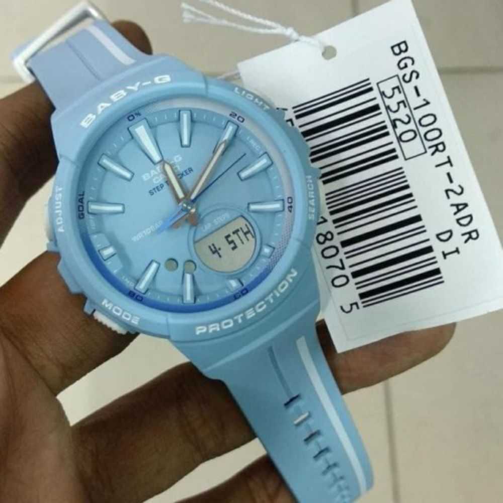 CASIO BABY-G BGS-100RT-2ADR DIGITAL QUARTZ BLUE RESIN WOMEN'S WATCH - H2 Hub Watches