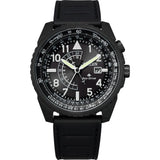 CITIZEN BJ7135-02E BLACK LEATHER PROMASTER NIGHTHAWK MEN'S WATCH