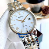 Citizen Eco-Drive Silver Dial Two-Tone Stainless Steel Strap Men Watch BM6774-51A
