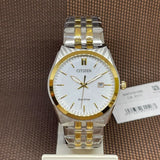 Citizen Eco-Drive Silver Dial Two-Tone Stainless Steel Men Watch BM7334-58B