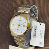 Citizen Eco-Drive Silver Dial Two-Tone Stainless Steel Men Watch BM7334-58B