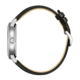 Citizen Eco-Drive Black Leather Strap Men Watch BM7461-18A