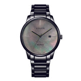 Citizen Eco-Drive Silver Dial With Black Stainless Steel Strap Men Watch BM7525-84Y