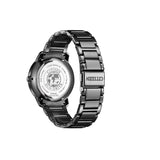 Citizen Eco-Drive Silver Dial With Black Stainless Steel Strap Men Watch BM7525-84Y
