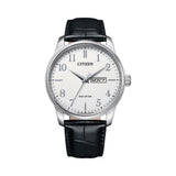 CITIZEN BM8550-14A COLLECTION ECO-DRIVE STAINLESS STEEL BLACK LEATHER STRAP MEN'S WATCH