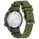 CITIZEN ECO-DRIVE BN0157-11X GREEN POLYMER STRAP MEN WATCH