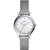 FOSSIL BQ3390 LANEY-THREE HANDS STAINLESS STEEL MESH STRAP WOMEN'S WATCH
