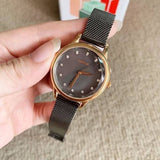 FOSSIL BQ3393 LANEY-THREE HAND SMOKE STAINLESS STEEL MESH STRAP WOMEN'S WATCH