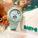 CASIO BABY-G BSA-B100CS-3ADR DIGITAL ANALOG SMARTPHONE LINK WOMEN'S SPORT WATCH