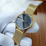 CITIZEN BV1118-84E BLACK DIAL GOLD PLATING STAINLESS STEEL MESH STRAP MEN'S WATCH