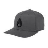 NIXON C1075670-24 CHARCOAL/BLACK DEEP DOWN ATHLETIC FIT HAT