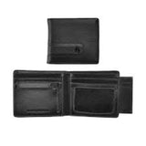 NIXON C1585001 ALL BLACK SHOWTIME BI-FOLD ID ZIP WALLET