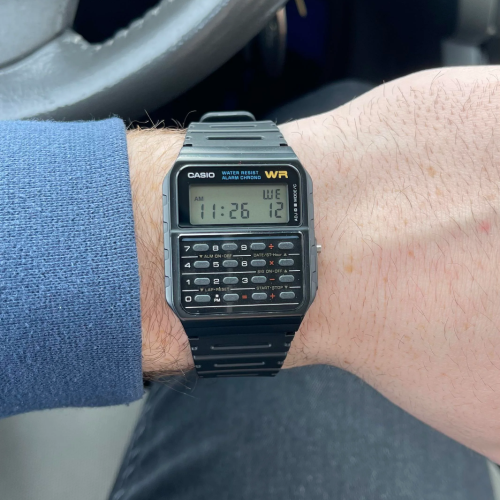Casio calculator watch water 2025 resistant